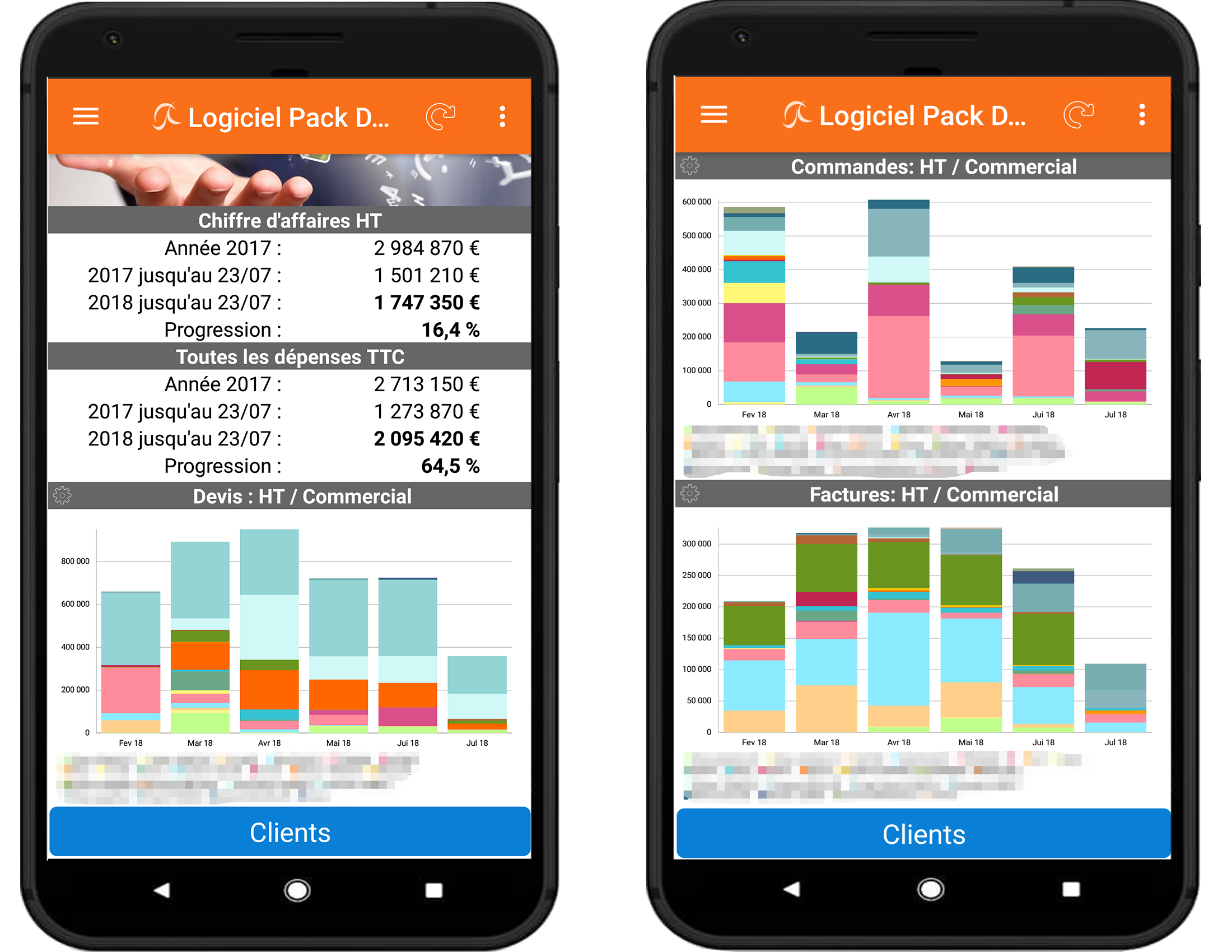 Application CRM / GRC sur smartphone android